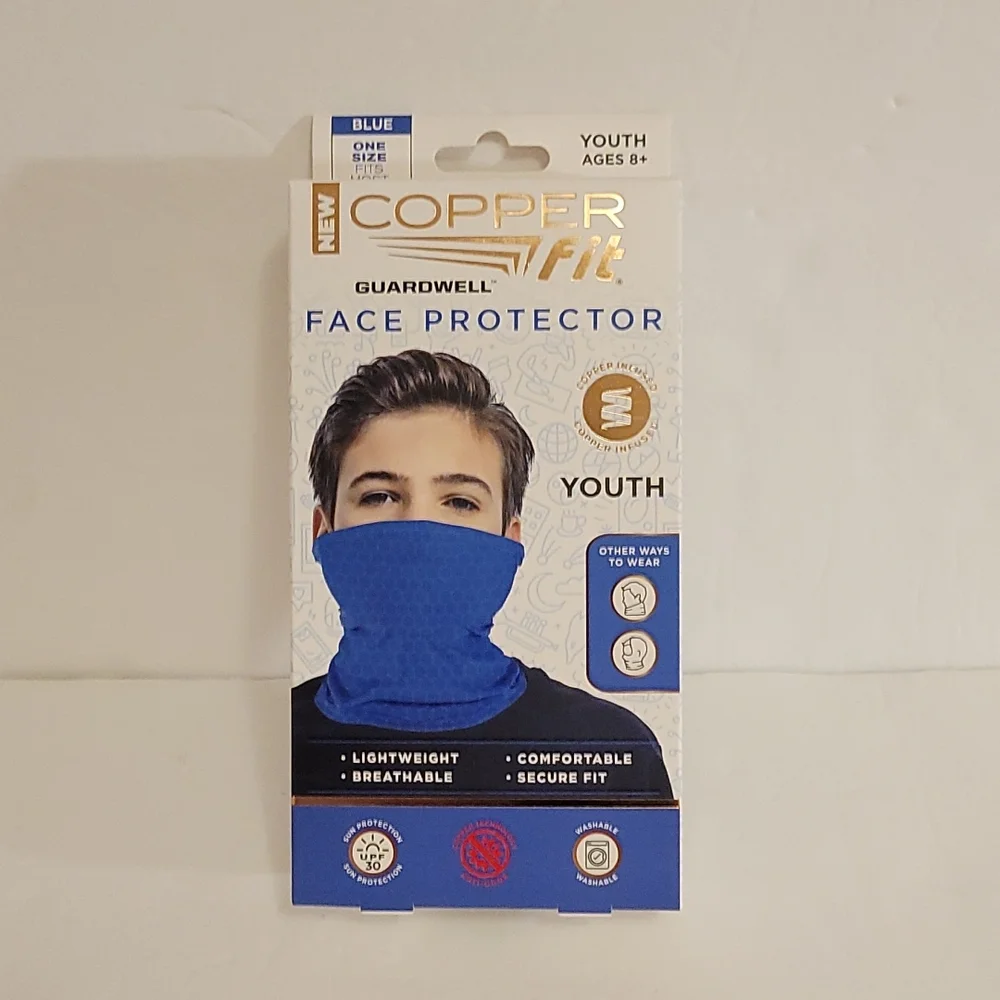 Copper fit guardwell face protector mask youth
